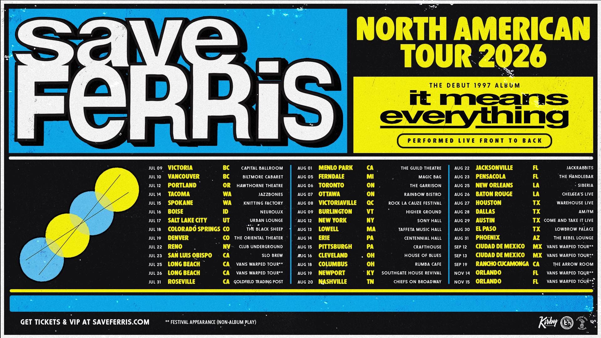 Save Ferris Announces Tour and First Vinyl Pressing of It Means Everything