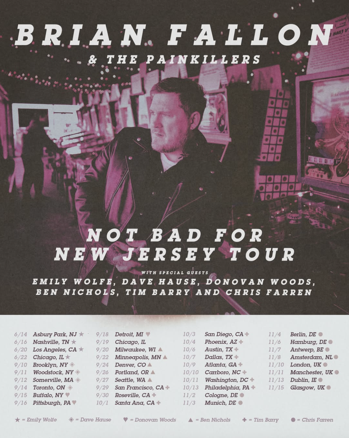 Brian Fallon Announces Tour in Support Solo Album "Not Bad For New Jersey"