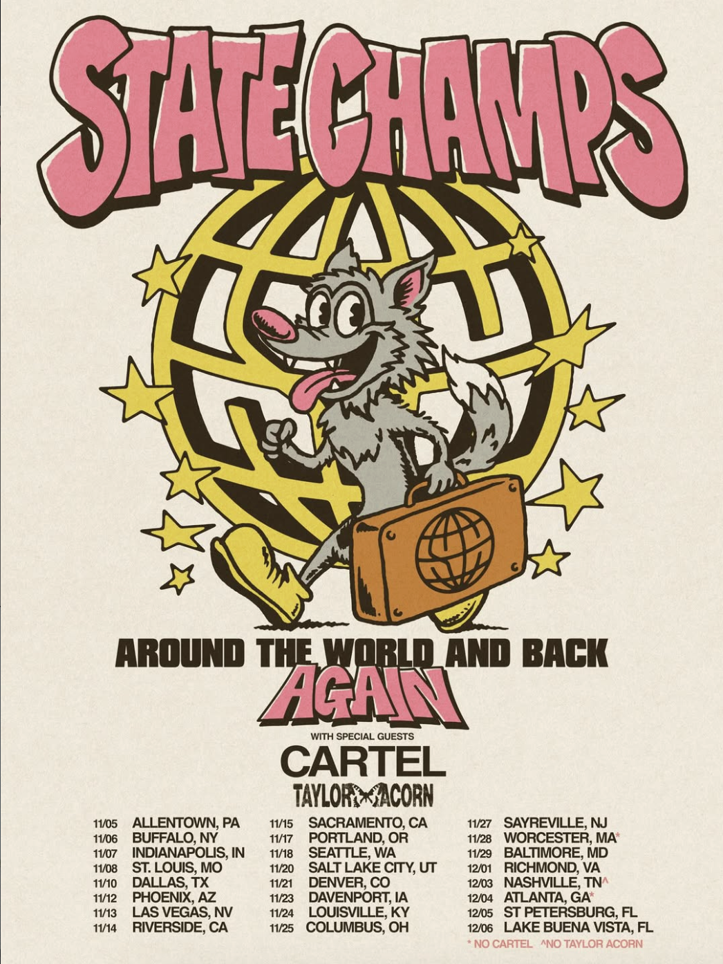 State Champs Announces Around the World and Back AGAIN Tour Featuring Cartel