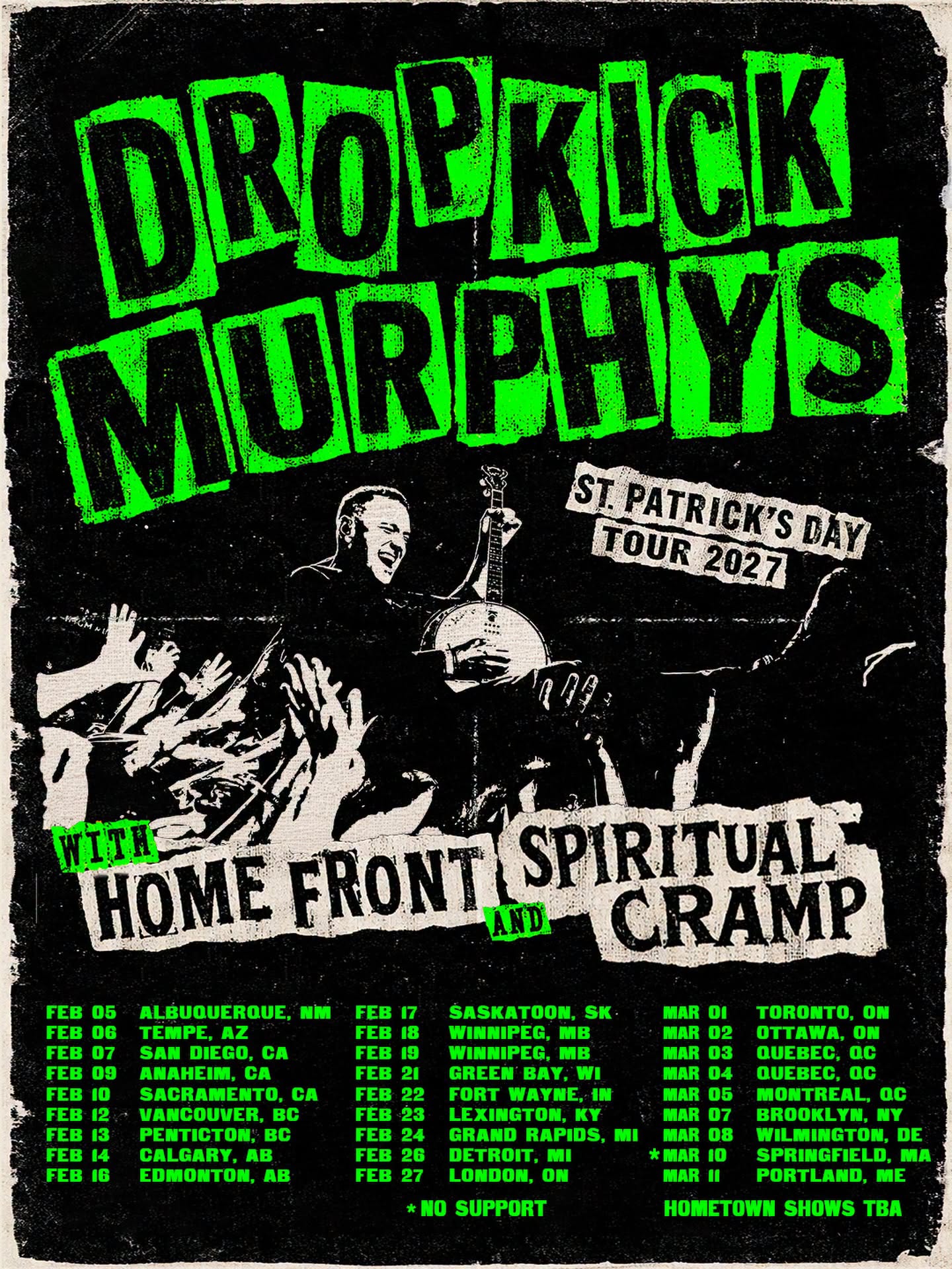 DROPKICK MURPHYS Announce St. Patricks Day Tour 2027